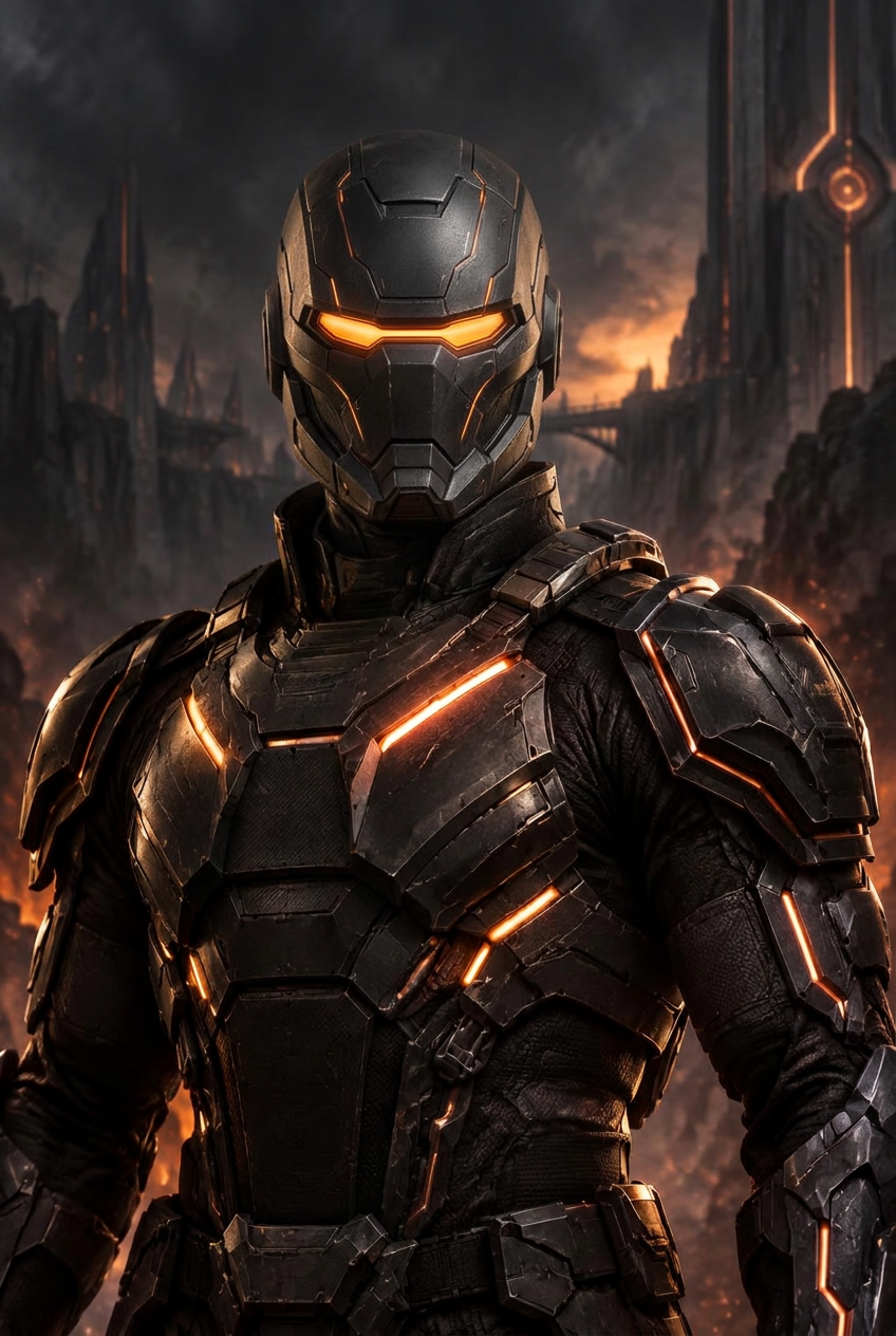 Action, a futuristic human warrior